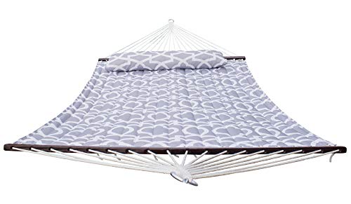HENG FENG Hammock Quilted Fabric with Detachable Pillow and Double Size Spreader Bar