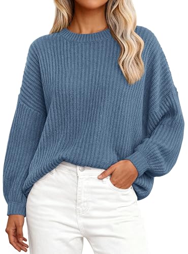 Fall knit pullover sweater for women