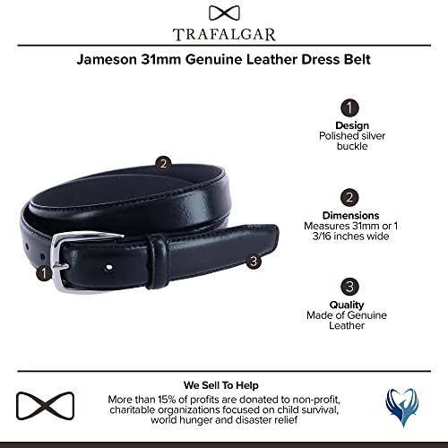 Trafalgar Men's Jameson 31mm Genuine Leather Dress Belt2