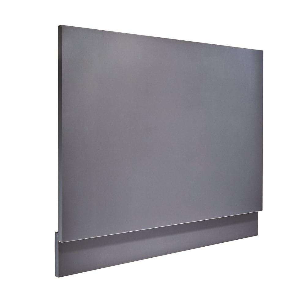 Milano 680mm Waterproof Straight Bath End Panel - Urban Grey