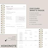 Kokonote Academic Diary 2026-2027 Week to View - Misty Gray | Academic Planner 2026-2027, Mid Year Diary 2026 2027, Weekly Planner | Aesthetic Stationery Gifts