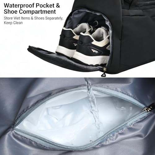 Sac de sport anti odeur avec compartiment chaussures humide séparé