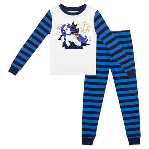 Bioworld My Little Pony Retro Shine Bright Youth Long Sleeve Shirt & Striped Sleep Pajama Pants Set