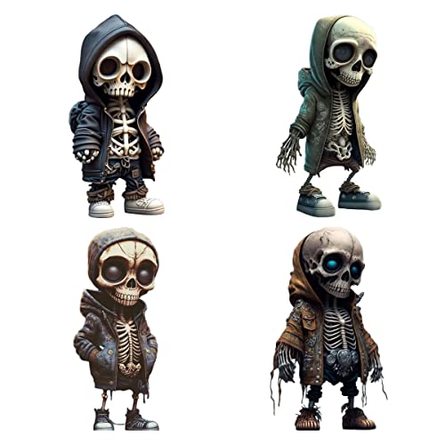 2x Halloween Garten Deko Skelette - Wetterfest Für Draußen - Grusel-Figuren