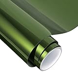VINYL FROG Chrome Adhesive Vinyl Roll – 12'x60' Glossy Chrome Mirror Dark Green Permanent Cutting Craft Vinyl for Decor Sticker Works with Cameo
