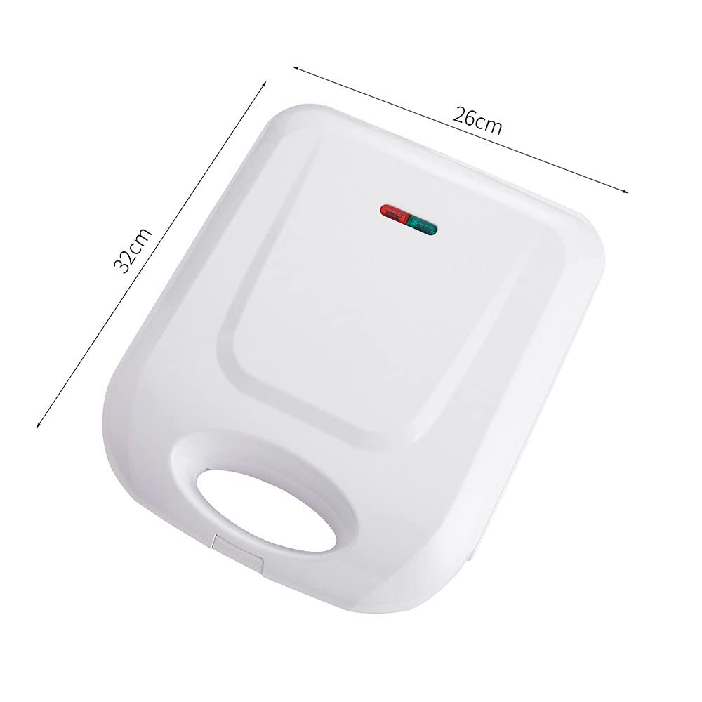 Gofrera Eléctrica, Placas Antiadherentes, asa de Toque Frío, Totalmente Libre de BPA. Blanco