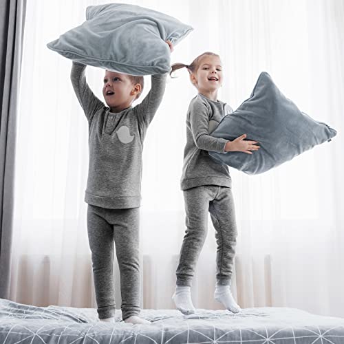 Toddor 3 Pack Kids Winter Velvet Leggings Cotton Fleece Lined Pants (Black, Dark Grey, Navy Blue) #TOP4