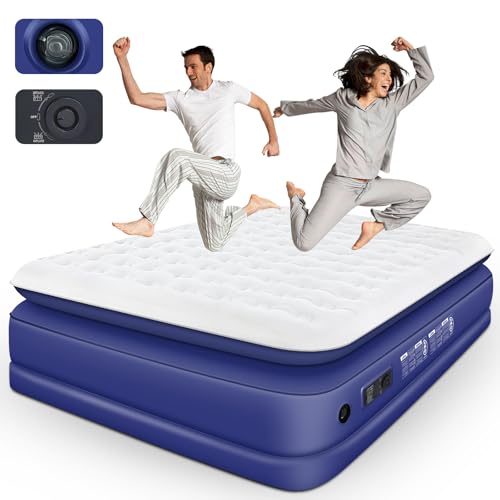 Selbstaufblasende Luftmatratze 152x203 cm für 2 Personen mit elektrischer Pumpe | Gästebett & Camping | Aufblasbares Luftbett Selbstaufblasende Luftmatratze 152x203 cm für 2 Personen mit elektrischer Pumpe | Gästebett & Camping | Aufblasbares Luftbett