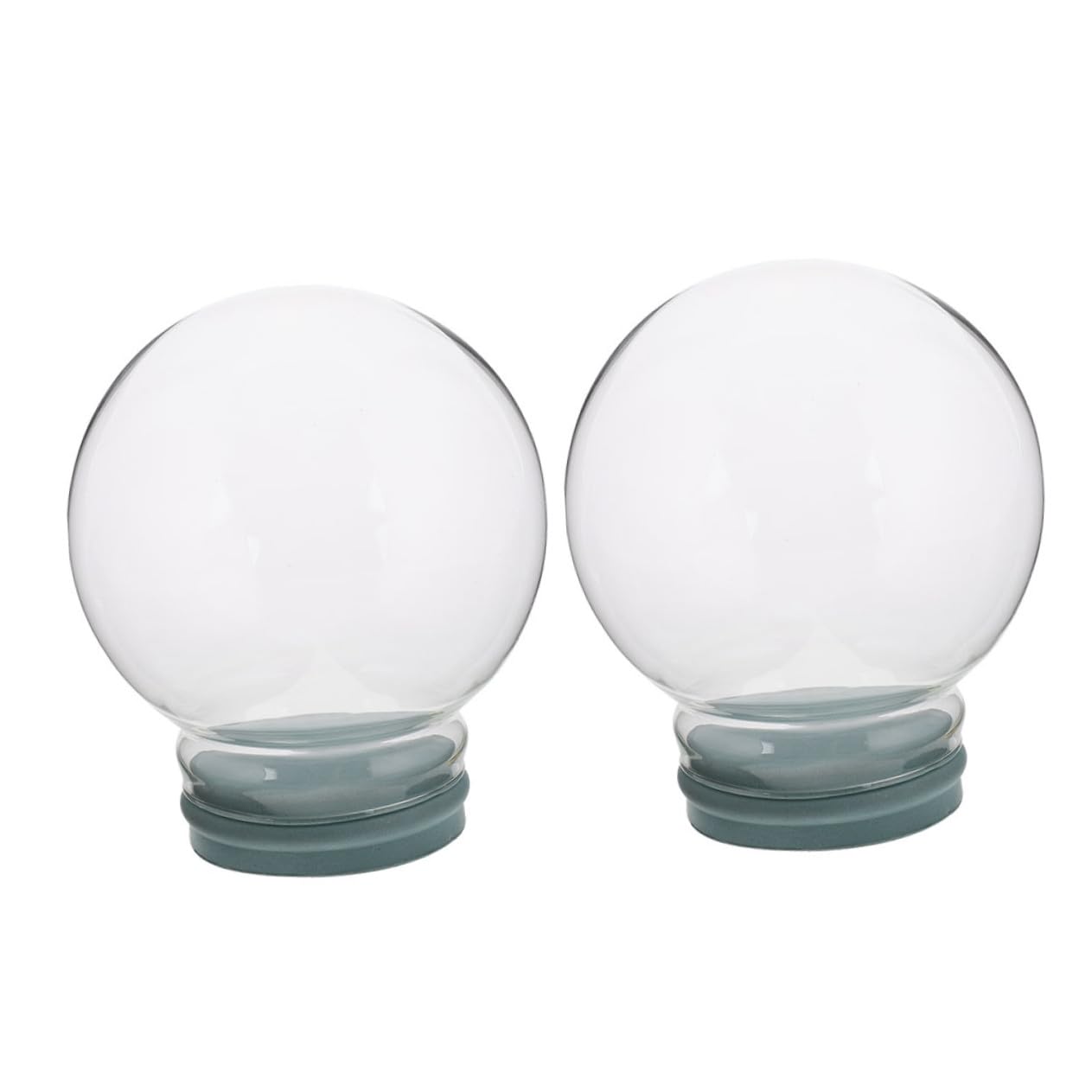 Kit bolas de nieve rellenables transparentes con tapa roscada para manualidades caseras