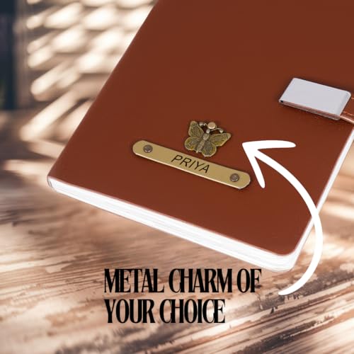 Image of ncgifts personalized diary | Personalized A5 Size Hardcover Diary with Name - Customized Notebook Daily Planner Notepad with 200 Ruled Pages for Corporate Gifting and Personal Use