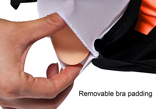 One Piece Swimsuit For Woman Belloo Orange Short-Sleeve Surfing Suit Sun Protection, Orange, 2X-Large #TOP3