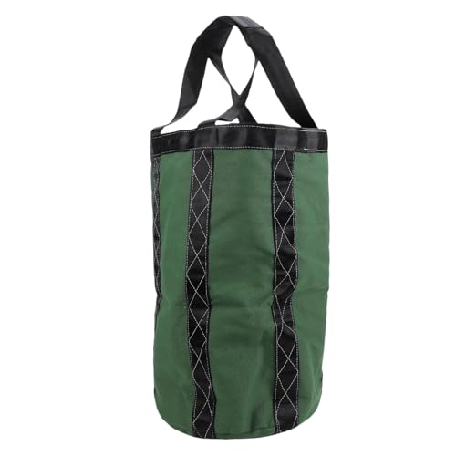 Asixxsix Canvas-Eimer, 60 X 35 Cm, 110 Lbs Tragkraft, Robuste, Weit öffnende Werkzeugtasche mit Griff und Verstärktem Boden, Zusammenklappbarer Mehrzweck-Organizer für Gartenarbeiten