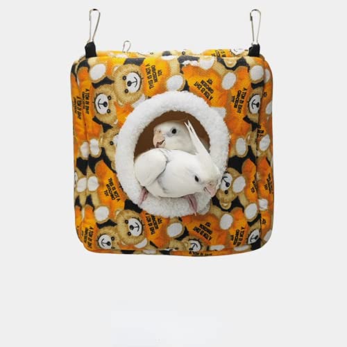 Barn Eleven Winter Warm Bird Nest House Bed Hammock Toy for Pet Pet Parrot Parakeet Cockatiel Conure Lovebird (Large)