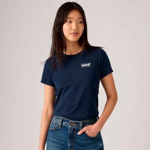 Levi's The Perfect Tee Inga Dot Bw Fill Navy Bl – Ansicht 5