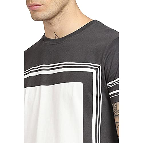 Image of JACK & JONES Printed Cotton Slim Fit Men's T-Shirt
