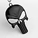 MINTUAN Die Punisher Schädel Schlüsselkette Punisher Skelett Schlüsselring Männer Schlüsselanhänger Terminator Schädelkopf Logo Schlüsselanhänger Schmuck