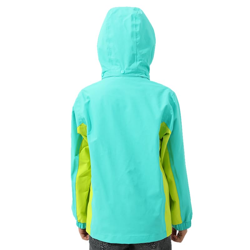 Image of YINGJIELIDE Boys Girls Waterproof Rain Jackets Kids Easy to Fold Windbreaker Lightweight Outdoor Hooded Raincoat