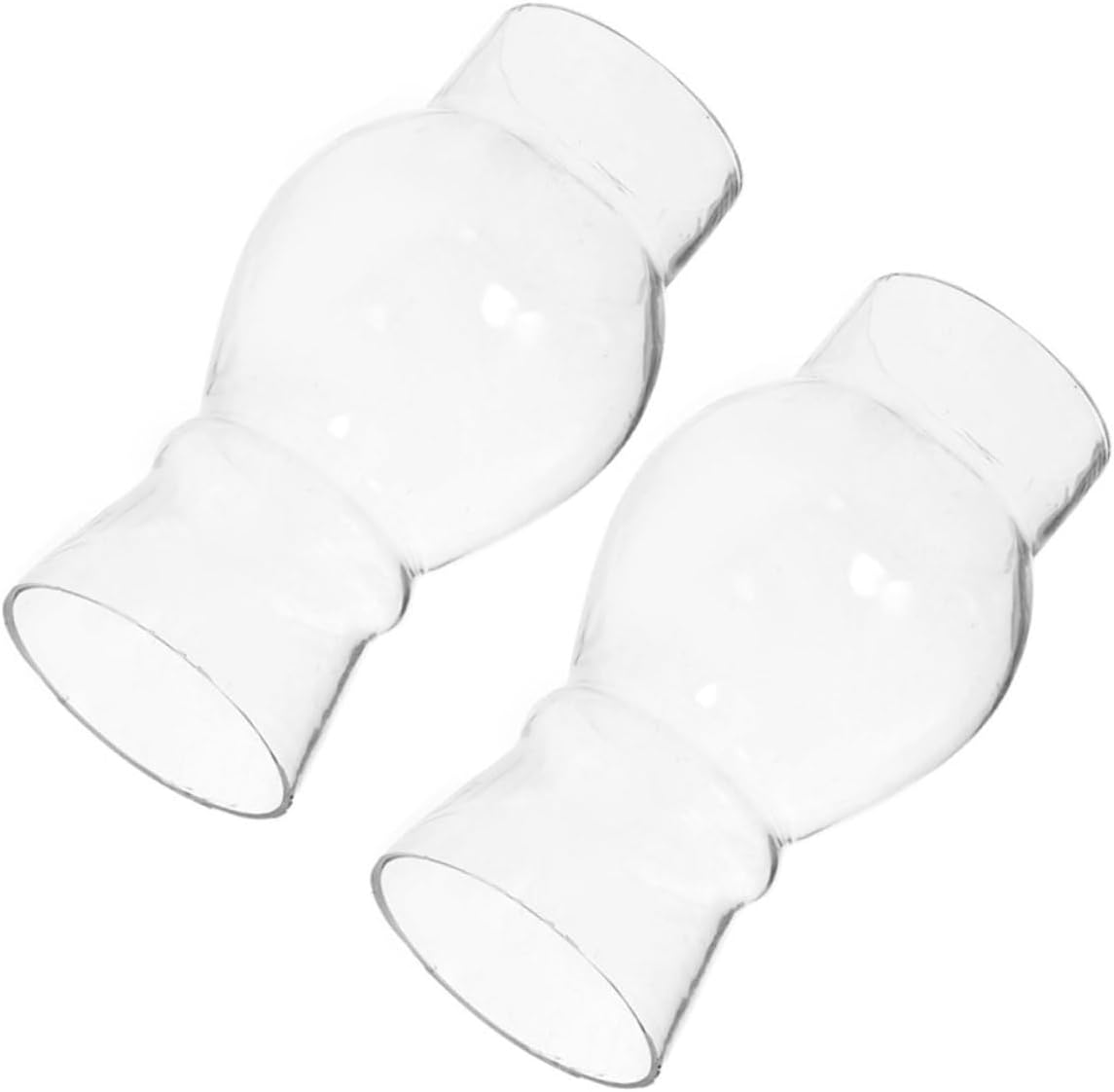 2-Pack Glass Oil Lamp Chimney Replacement Clear Kerosene Lamp Shade 3.03X1.29X1.18In Vintage Retro Lampshade for Home Lighting and Decor
