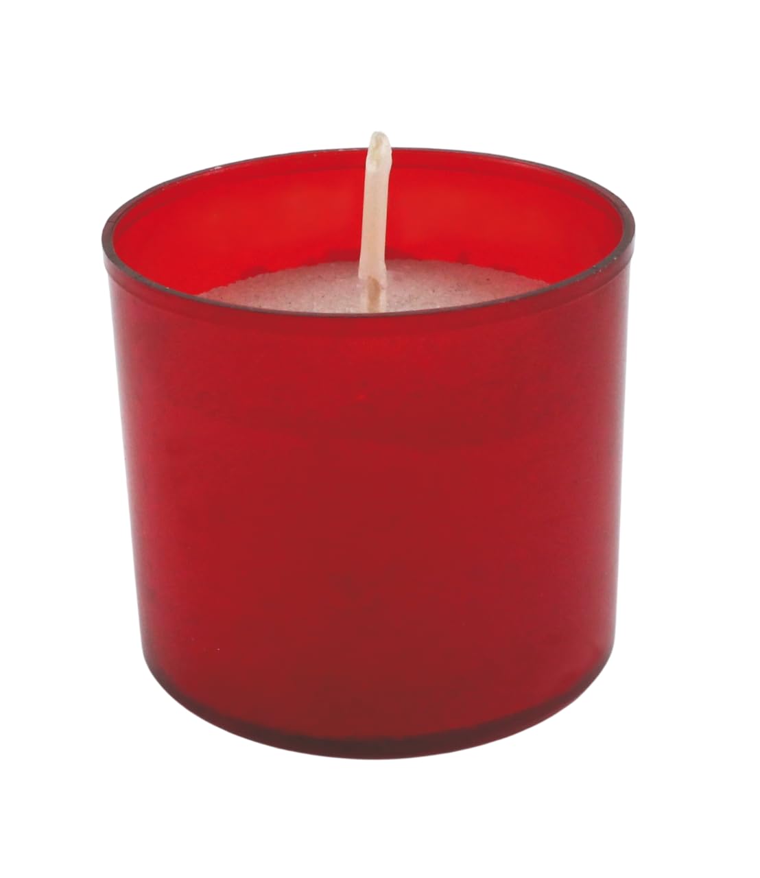 Cereria di Giorgio Liturgico Lumino Votivo, Cera di paraffina, Rosso, 4.8 cm, 6 unità