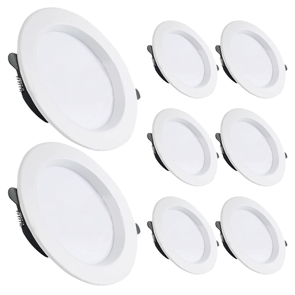 Zestaw 8 lub 15 wbudowanych reflektorów LED 2,5/3,5/4/5/6 cala, panel LED zimna biel (6000 K)