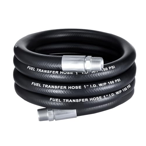 EVIL ENERGY 1 Fuel Transfer Hose 12FT Farm Fuel Hose for Dispensing Diesel Gasoline Kerosene Biodiesel