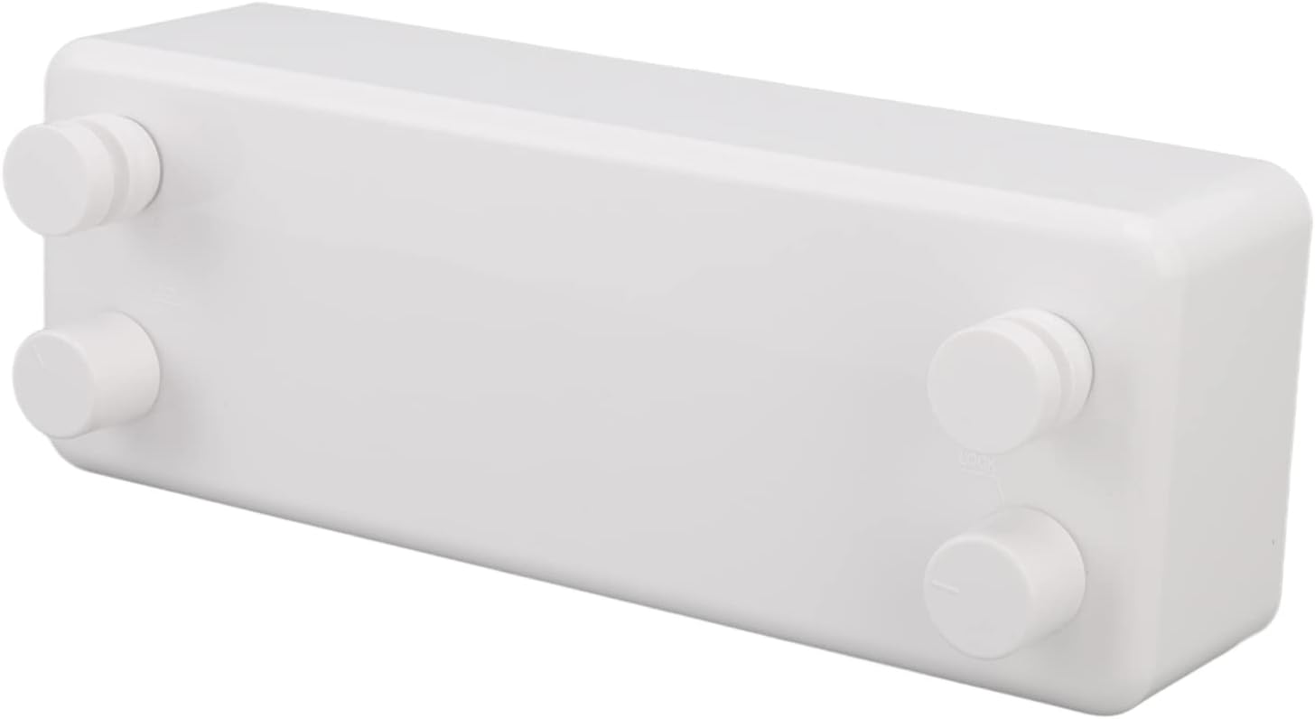 GLOGLOW Drying Rack Retractable Clothesline, Heavy Duty Stainless Steel Wall Mounted, 13.8ft Double Drying Line for Balcony and Bathroom Supplies (White)