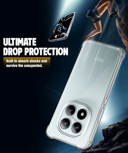 Image of WOW IMAGINE Clear Back Cover Case for Redmi Note 15 Pro Plus 5G Shockproof Soft TPU Case | Cushioned Edges for Ultimate Protection Back Cover Case - Transparent