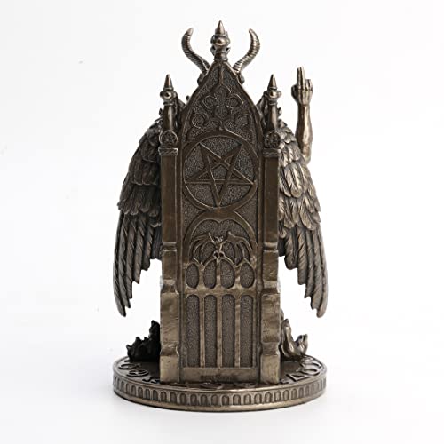 Estatua Baphomet Resina Bronce Antiguo 9.5 pulgadas miniatura 5