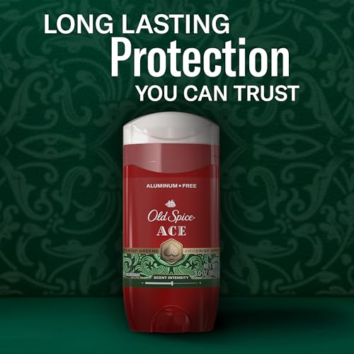 Image of Old Spice Aluminum Free Deodorant for Men, 24 /7 Odor Protection, 24 /7 Signature Scent & Lasting Freshness, Goes on Clean, Ace with Grapefruit, Bay Leaf, & Fresh Foliage Scent, 3.0 oz