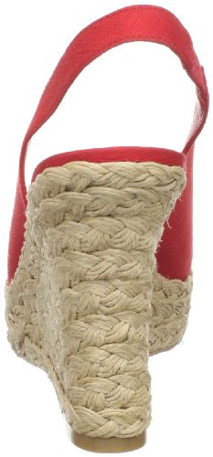 Image of Moda Spana Women's Hide Slingback Espadrille,Red Cotton Voile,13 M US