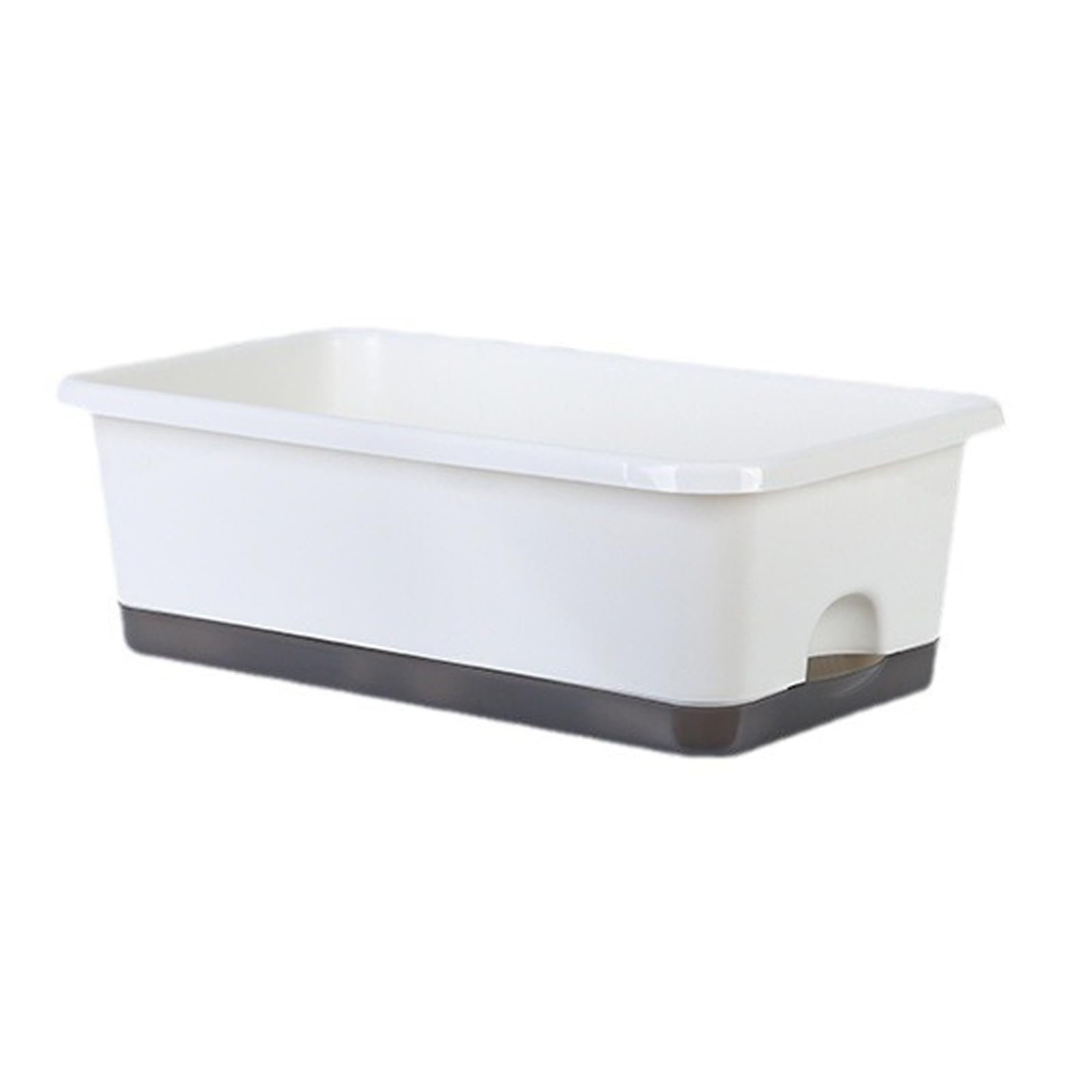 Jardinière à légumes à arrosage automatique, 2 tailles, en plastique, avec système de drainage pour balcon, terrasse, fleurs, culture d'herbes aromatiques (petit)