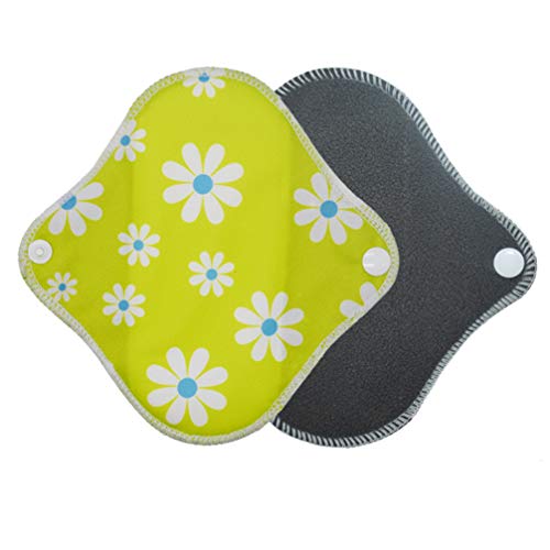 EXCEART 7 Pcs Almofadas Sanitárias Reutilizáveis â€‹â€‹Carvão de Bambu Lavável Mama Pano Menstrual A