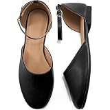 FUDYNMALC Womens Sandals Dressy Flats: 2025 Closed Toe Comfortable Flat Shoes Casual Walking Footwear for wedding Summer Beach Travel, Black, 8-8.5