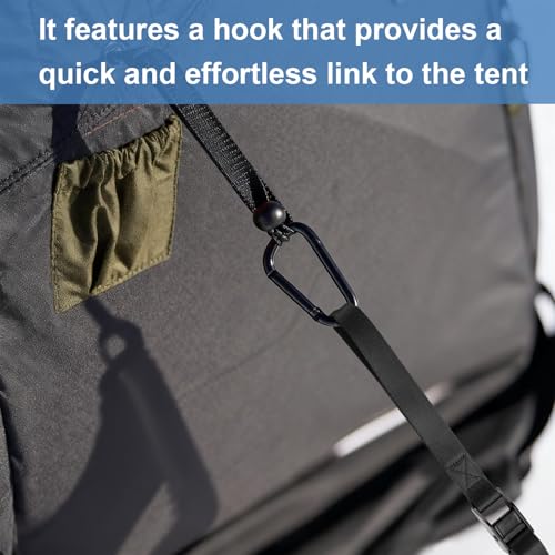 Fabflame Heavy-Duty Ice Shelter Tie Down Kit with Ice Anchors and Adjustable Cam Straps – Tent Tie Down Kit for Ice Fishing Shelters, Pop Up Tents, Wind Anchoring, Outdoor Camping