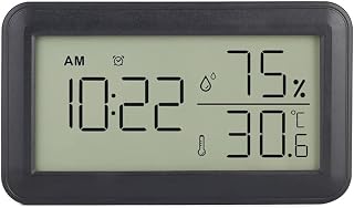 Trooth - Termómetro digital LCD, para habitación o vino, color negro