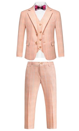 Jungen Smoking-Anzugkleid, 3-teilig, kariert, für Abschlussfeier,...