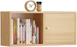 Bookshelf Bookshelf with Door Wall Shelf Wall Cabinet Wall-Mounted Wall Storage Decoration Living Room Bedroom Partition Bookcase Bookcases (Color : B, Size : CH)