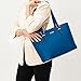 Handbags for Women Shoulder Tote Satchel Purse 2 Pcs Set with Matching Wristlet Bag QueBlue