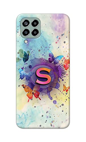 Image of PRINTFIDAA� Printed Hard Back Cover Case for Samsung Galaxy M33 5G Back Cover (Alphabet S) -2808