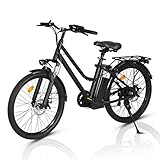 bicicletas electricas montaña segunda mano 【Materiales de alta calidad】: todo el vehículo adopta un cuerpo de aleación de aluminio de baja densidad y alta resistencia. Pesa sólo 25.8 kg y es fácil de transportar. Equipado con amortiguador delantero. Los neumáticos de gran tamaño de 26 pulgadas ofrecen una absorción de impactos adicional. ¡Ya no tendrá miedo a ningún tipo de camino!