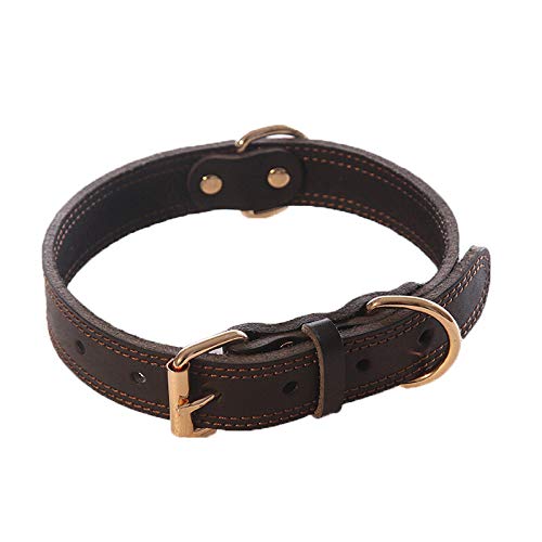【CDO-SLBG20CBL〈TN〉】犬の首輪〈サイズ「M」〉牛革　人気 Amazon.co.jp: 牛革の犬の首輪中・大型犬ラブラドール犬の首輪首輪