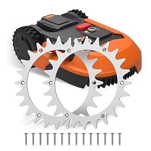 Forever Speed Pack of 2 Robotic Lawnmower Spikes for Worx Landroid S/M, Countersunk Screw Hole Deburring, 210 mm Lawn Mower Robot Nails, 14 Self-Tapping Screws