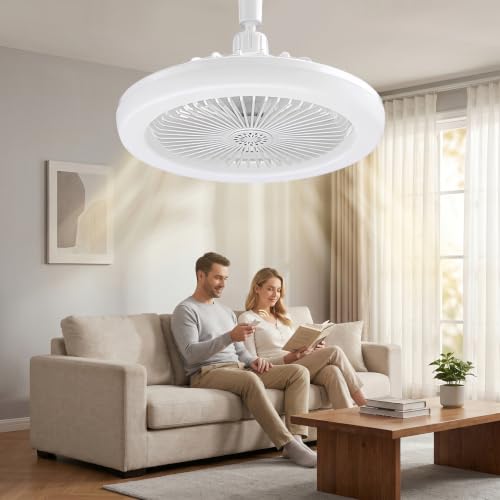 Ventilador de techo con luces LED y control remoto casquillo E27 blanco 7