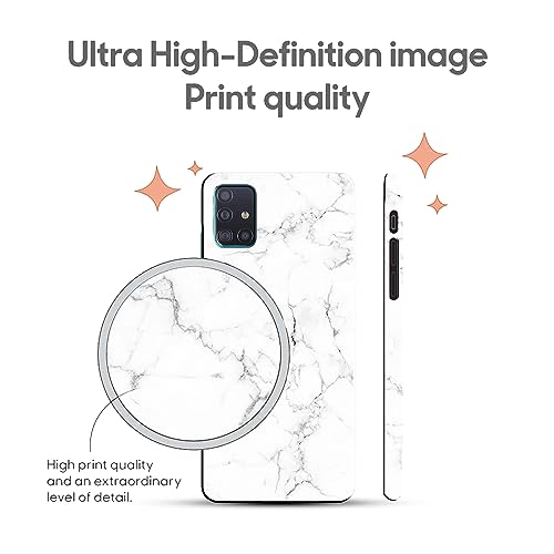 Image of COLORflow Back Cover Compatible with Samsung Galaxy A71 | Beautiful White Marble | Designer Printed Hard CASE Bumper Back Cover
