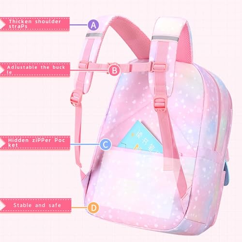 Image of Kids Backpack for Girls.Girls Backpack,School Bag for Kids.GirlsTeens Middle Student,Kawaii Children's Book Bag pink