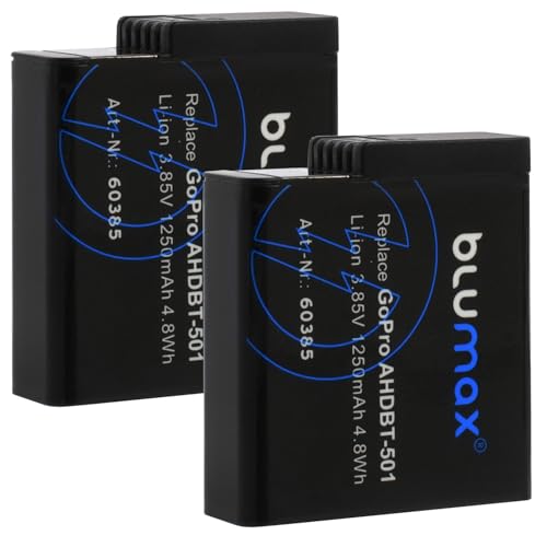 Akumulator Blumax 2X kompatybilny z GoPro Hero 5 / Hero 6 - AABAT-001-1260mAh 3,85V Li-ION