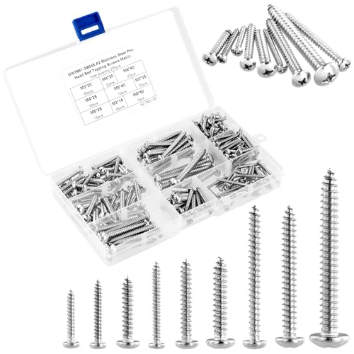 QWORK® 235 PCS Assorted Screws Kit 304 Stainless Steel - M3/M4/M5...