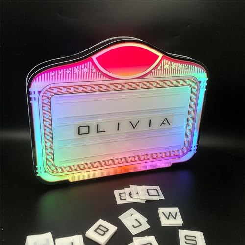 LED Club Bottle Presenter, Color Letter Billboard,Hand Holding Luminous LED Presenter,Happy Birthday,Changeable Letters VIP Service for Club Party Bar