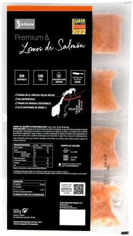 La Sirena Premium Lomos De Salmon, 4 X 125g (Congelado)