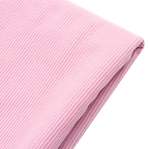 David accessories Corduroy Fabric 100% Polyester Fabric in Solid Color,39x58 Inches Wide,Soft Embroidery Quilting Material for Sewing Material Apparel Cloth (Pink)